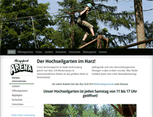 Tablet Screenshot of harz-hochseilgarten.de
